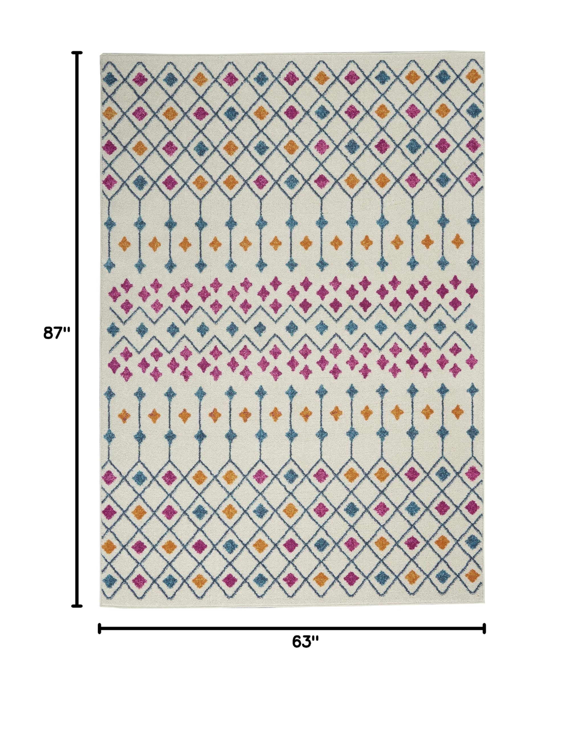 Nourison Passion Bohemian Ivory/Multi 5'3