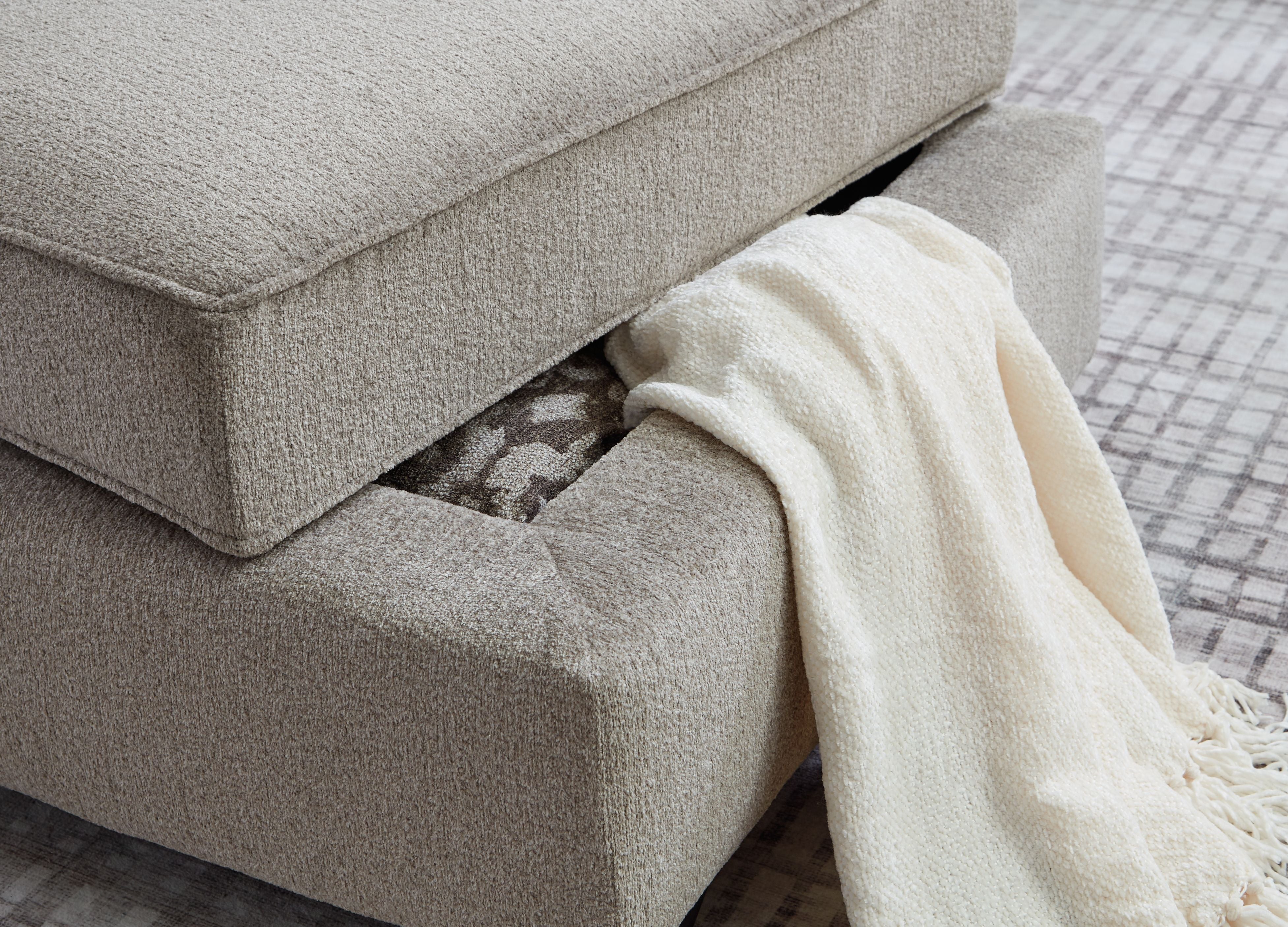 Claireah Brown Storage Ottoman with Lift Top - Perfect for Living Room, Bedroom & Home Decor