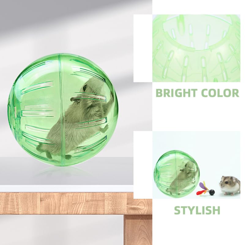 Clear Hamster Exercise Ball - Fun Running Wheel for Dwarf Hamsters, Guinea Pigs & Chinchillas | Small Pet Activity Toy for Indoor Play & Exercise | Perfect for Cage-Free Playtime & Safe Exploration