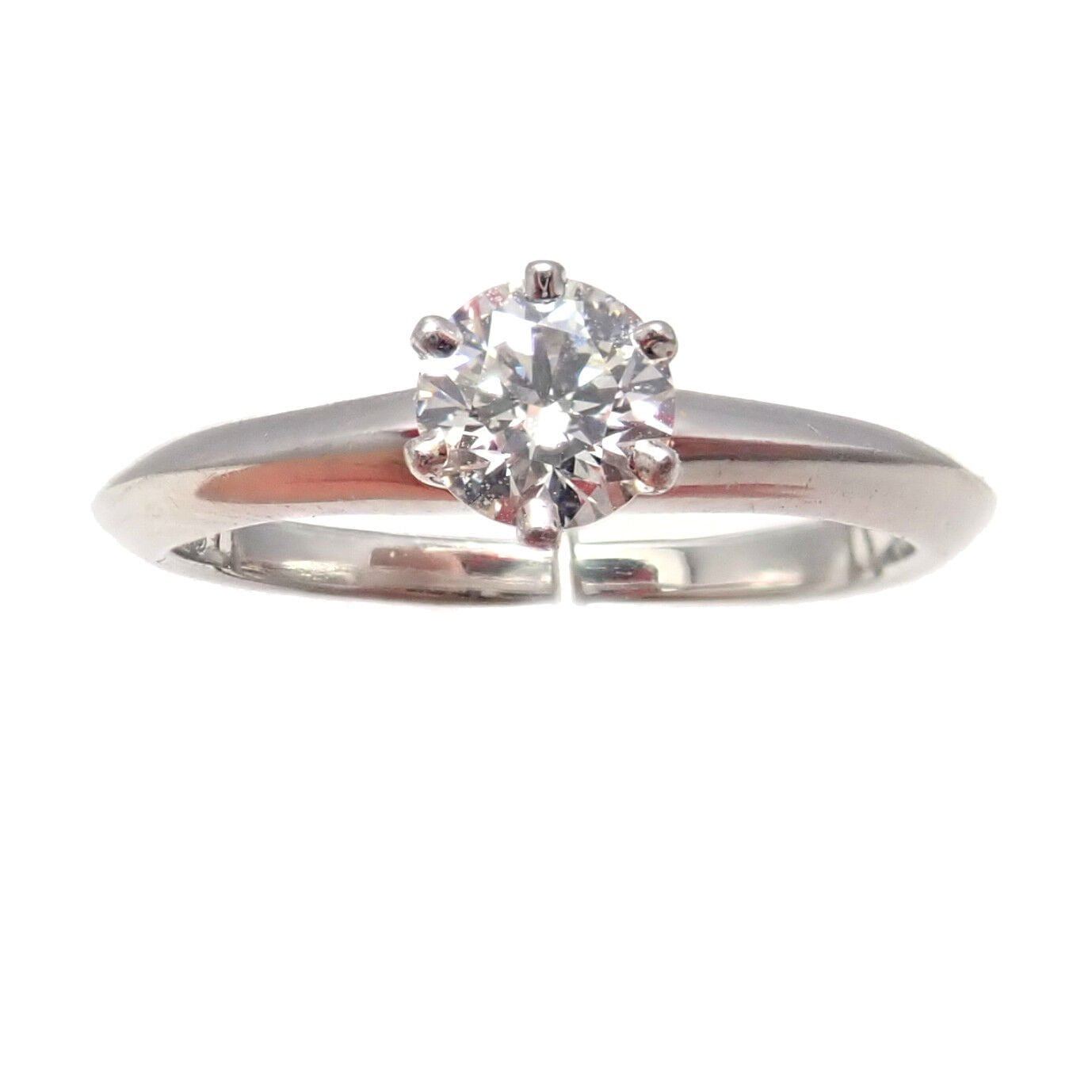 Authentic Tiffany & Co. Platinum 0.31Ct Diamond G/VS1 Engagement Ring with Certificate - Perfect for Proposals, Weddings & Anniversary Gifts