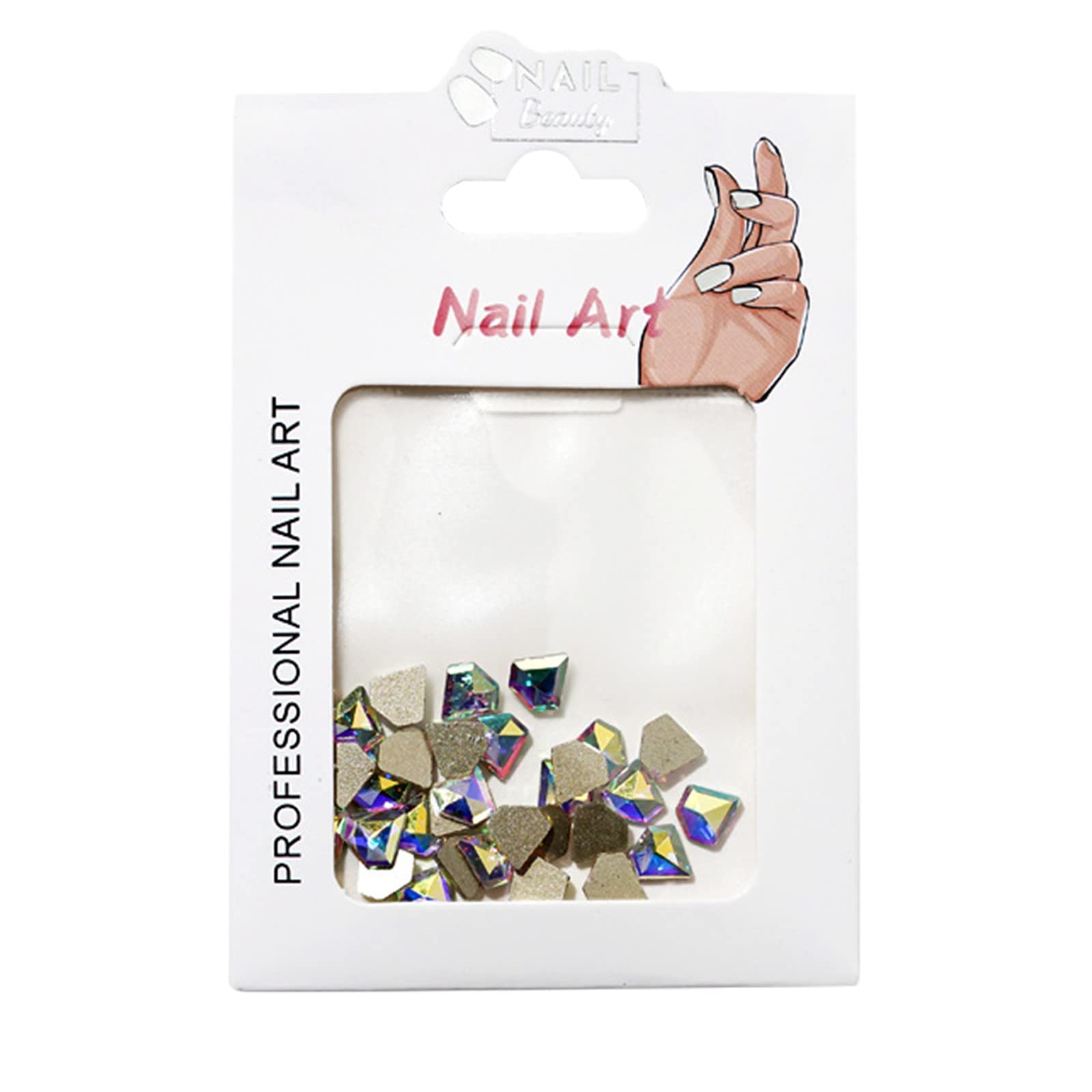 3D Nail Drill Bits Set - AB Color Flat Bottom Shaped Jewelry Nail Drills for Acrylic Nail Art, DIY Nail Decorations & Foil Application | Perfect for Salon, Home Manicure & Nail Art Crafts