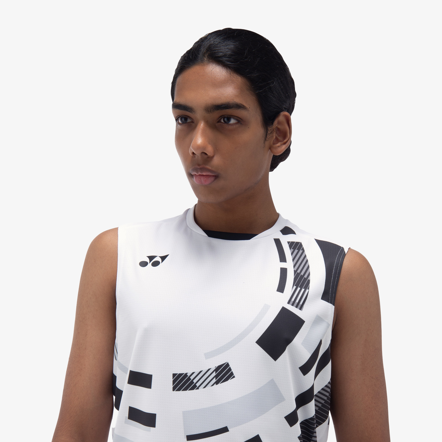 Yonex Men's Sleeveless Tennis Shirt - Breathable Performance Top for Summer Training & Matches (White) - Ideal for Court Sports & Gym Workouts