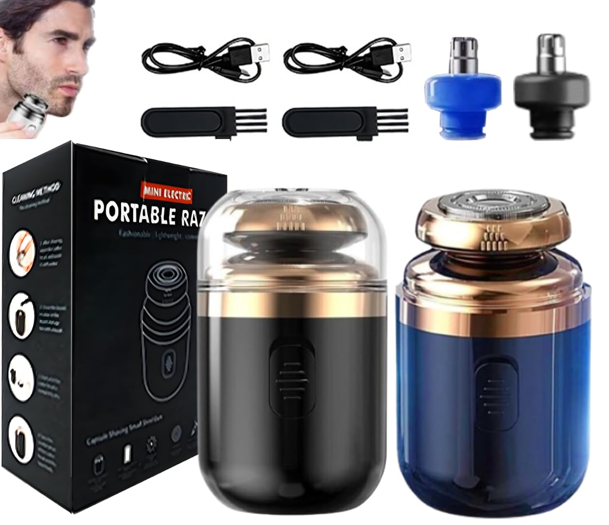 Palyrain Mini Portable Electric Shaver for Men - Waterproof Capsule Razor with Travel Case | Perfect for Travel, Gym, Office & Daily Grooming