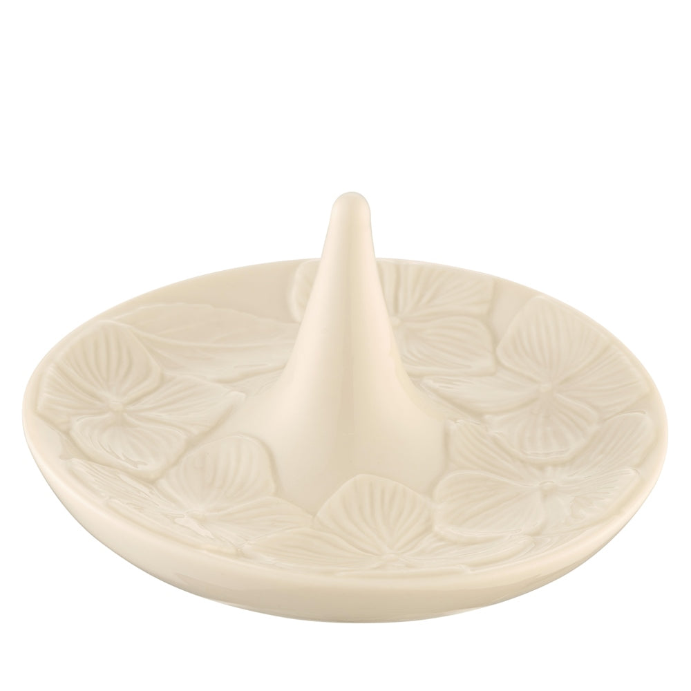 Belleek Classic Hydrangea Porcelain Ring Holder - Elegant Jewelry Organizer for Dresser, Vanity & Bathroom Decor