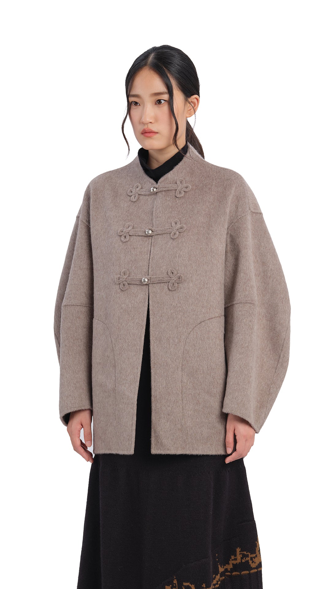 Melange Double Face Jacket for Women - Warm Reversible Winter Coat with Pockets | Perfect for Outdoor Activities, Travel & Casual Wear