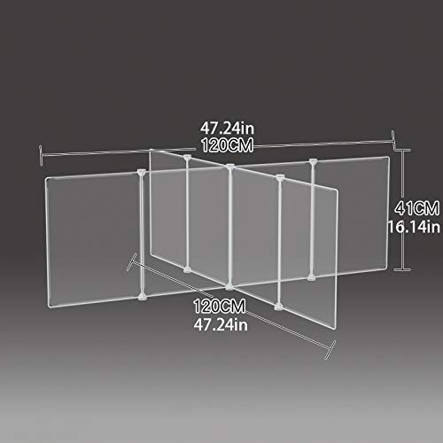 Clear Plastic Round/Square Desk Dividers for 4 Person - Office, School & Restaurant Desktop Partitions with Sneeze Guard - Perfect for Meetings, Cafeterias & Workspaces (Various Sizes Available)