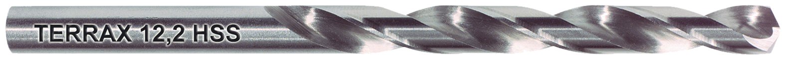 Ruko Terrax HSS-G Spiral Drill Bits 12.2mm (0.48 Inch) - 5-Piece Set with Plastic Case - High Speed Steel for Metal, Wood & Plastic Drilling - Perfect for DIY, Construction & Home Improvement Projects