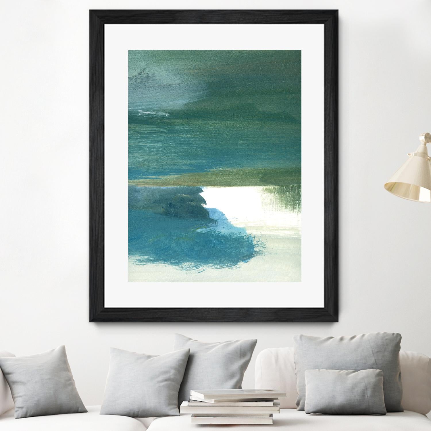 Coastal Seascapes Canvas Wall Art - Hand Painted Ocean Beach Landscape Painting for Living Room, Bedroom & Office Decor | Perfect Gift for Home & Wedding