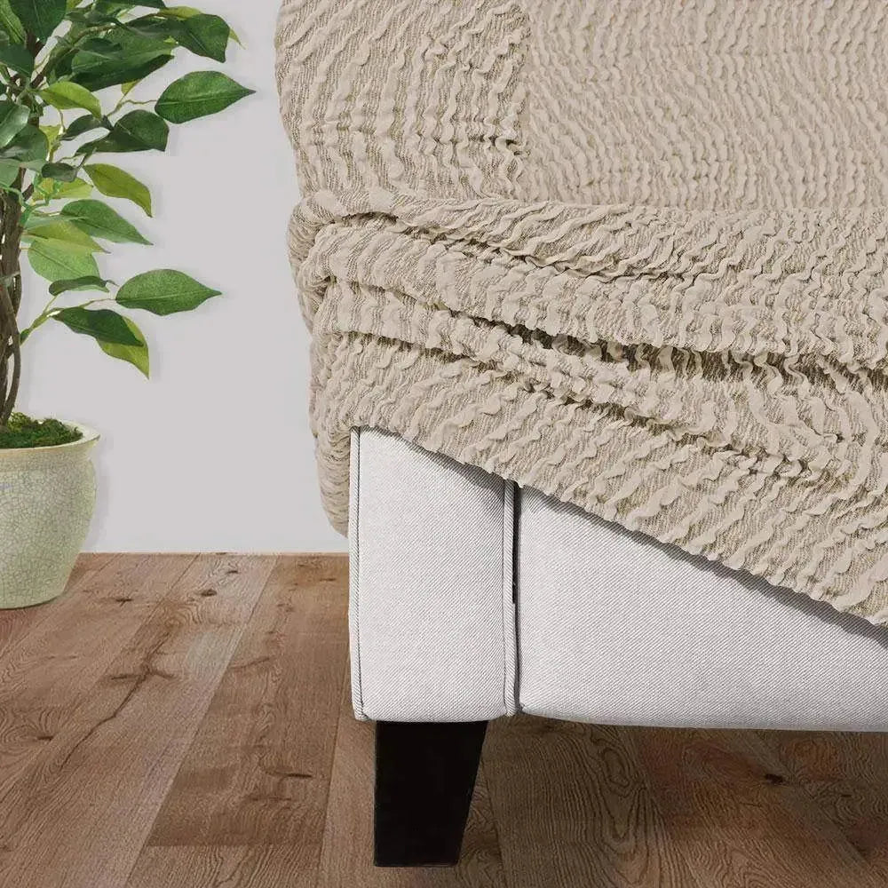 L-Shaped Sofa Slipcover with Left Chaise - Jacquard 3D Fabric Stretch Couch Cover - Perfect for Living Room, Sectional Sofa Protection & Home Decor Upgrade
