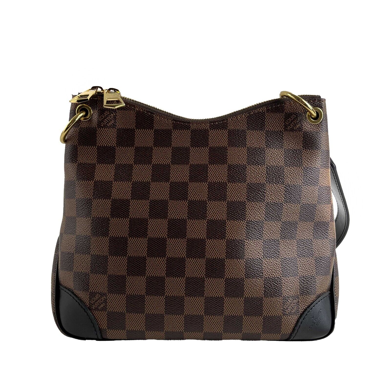 Authentic Louis Vuitton LV Damier Ebene Odeon PM Shoulder Bag - Brown Canvas Crossbody Purse for Women | Perfect for Work, Travel & Everyday Use