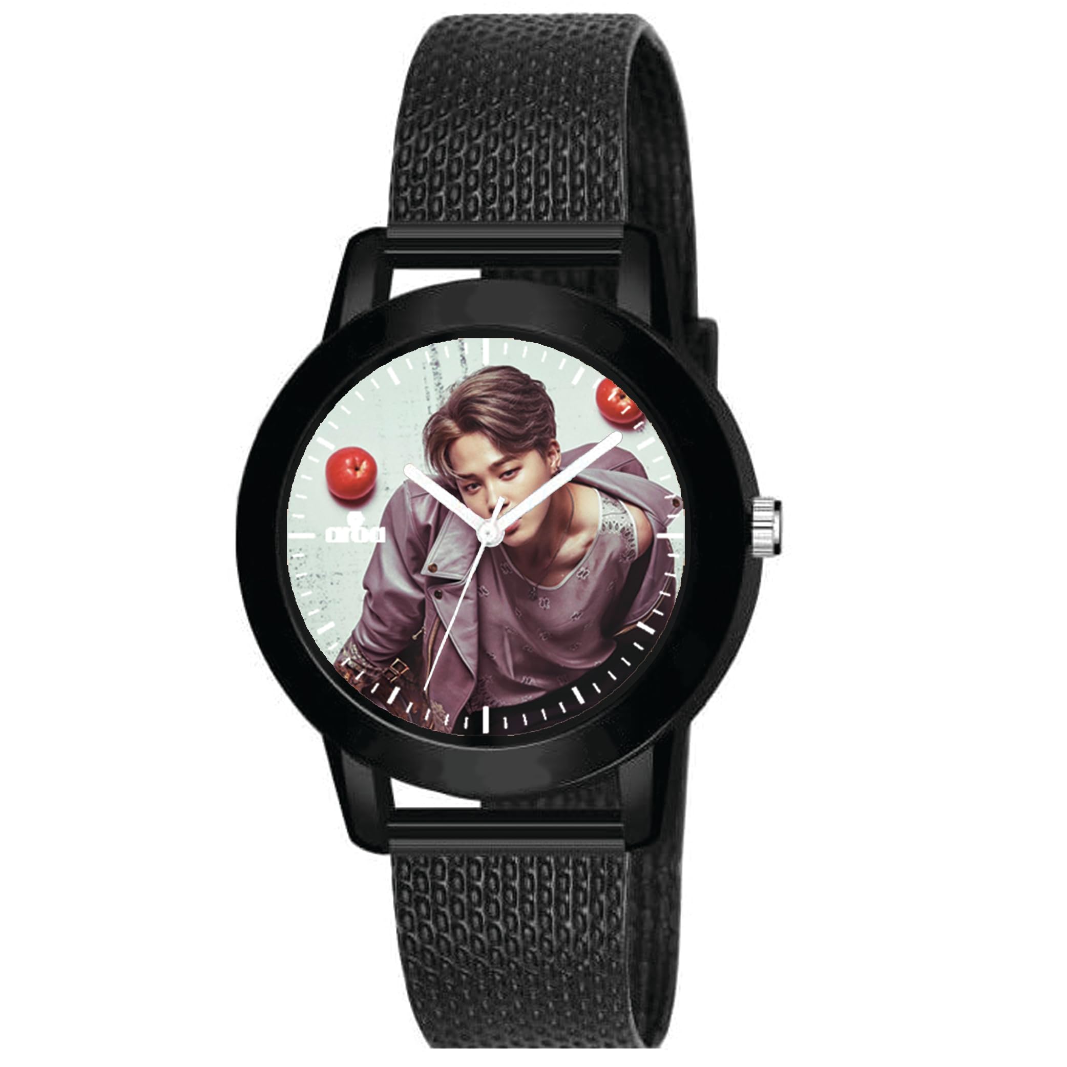 AROA Women's Analog Watch - BTS Idol Romance Jimin Model 682, Black Metal & Rubber Band, White Dial | Stylish Fashion Watch for Girls & Women | Perfect for Daily Wear, Gifts & K-Pop Fans