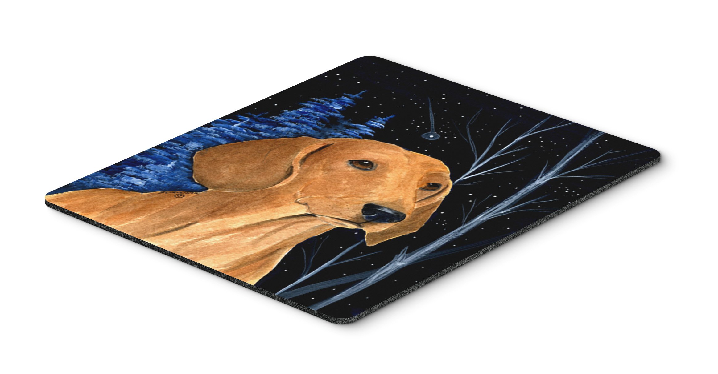 Starry Night Dachshund Mouse Pad - Non-Slip Large Desk Mat for Computer, Laptop & Gaming | Heat-Resistant Hot Pad & Trivet for Kitchen | Washable Office & Home Decor | Perfect for Work, Study & Gaming Setups