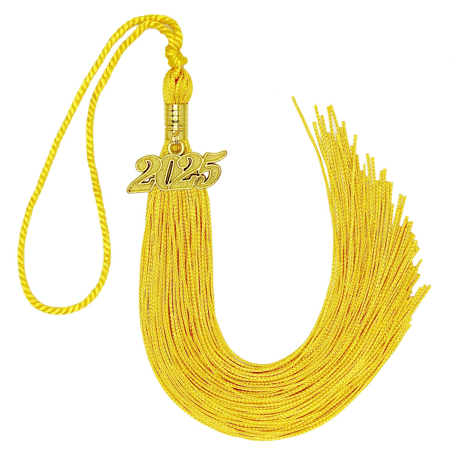 2025 Graduation Tassel with Gold Charm - Academic Commencement Accessory for High School & College Ceremonies - Perfect for Graduation Photos, Yearbooks & Celebrations