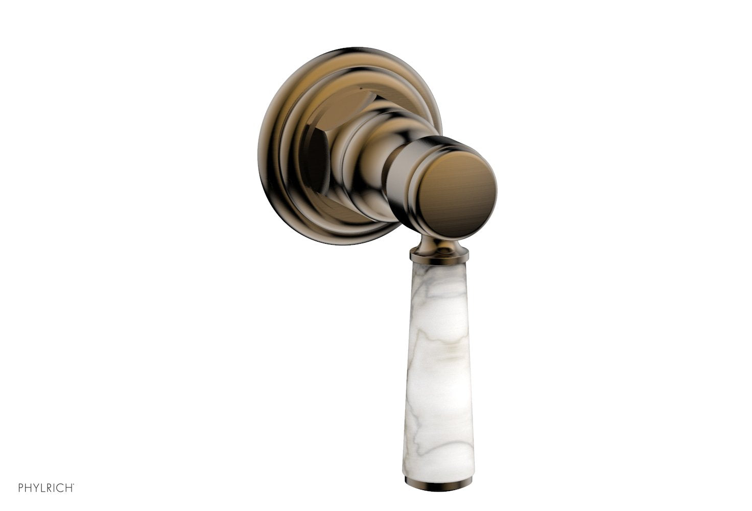 HEX TRADITIONAL HENRI White Marble Lever Handle Volume Control Diverter Valve - Perfect for Bathroom & Kitchen Faucet Installation (Model 500 37)