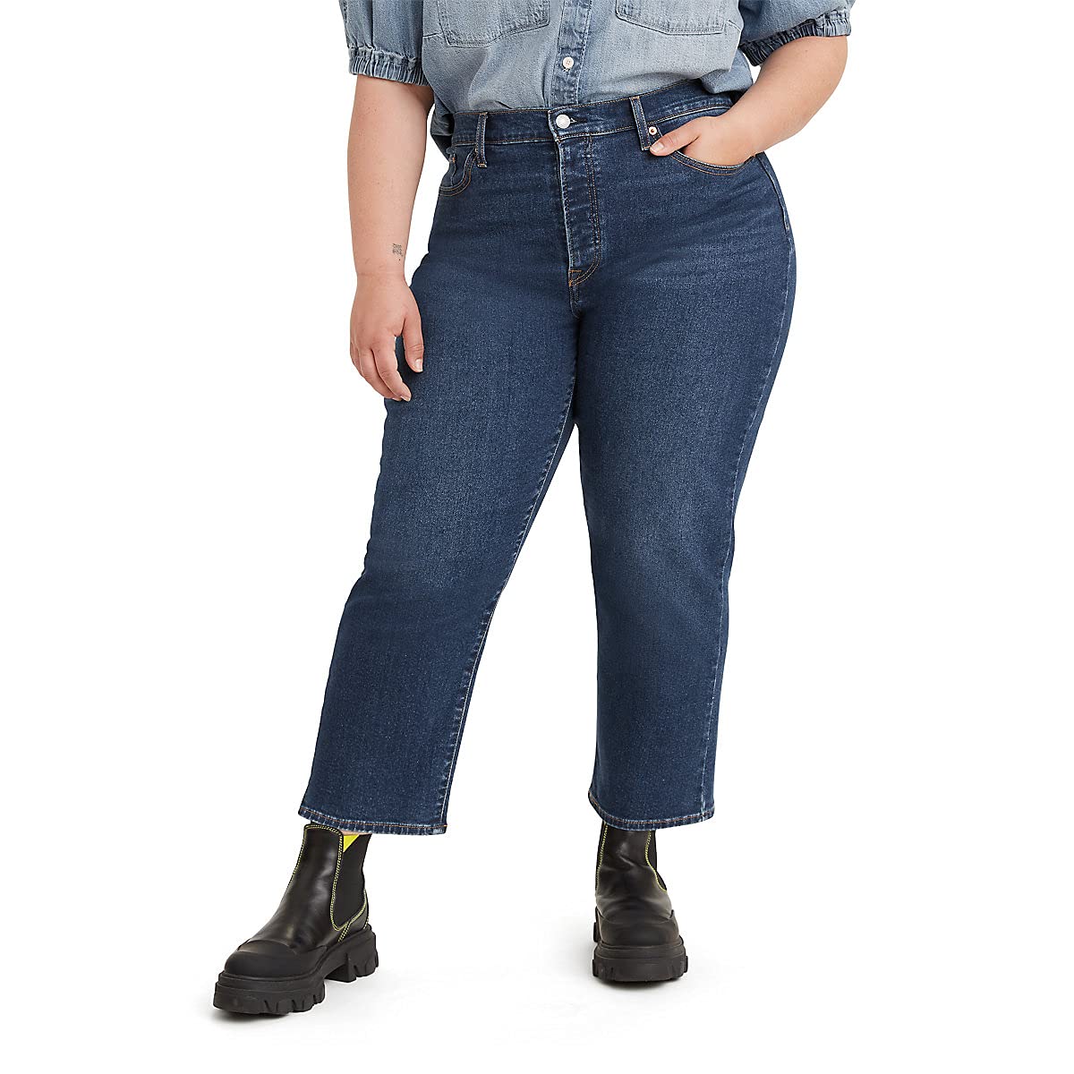 Levi's Women's Wedgie Straight Jeans - High Waist Slim Fit Denim Pants for Everyday Casual Wear | Perfect for Work, Dating & Weekend Outfits