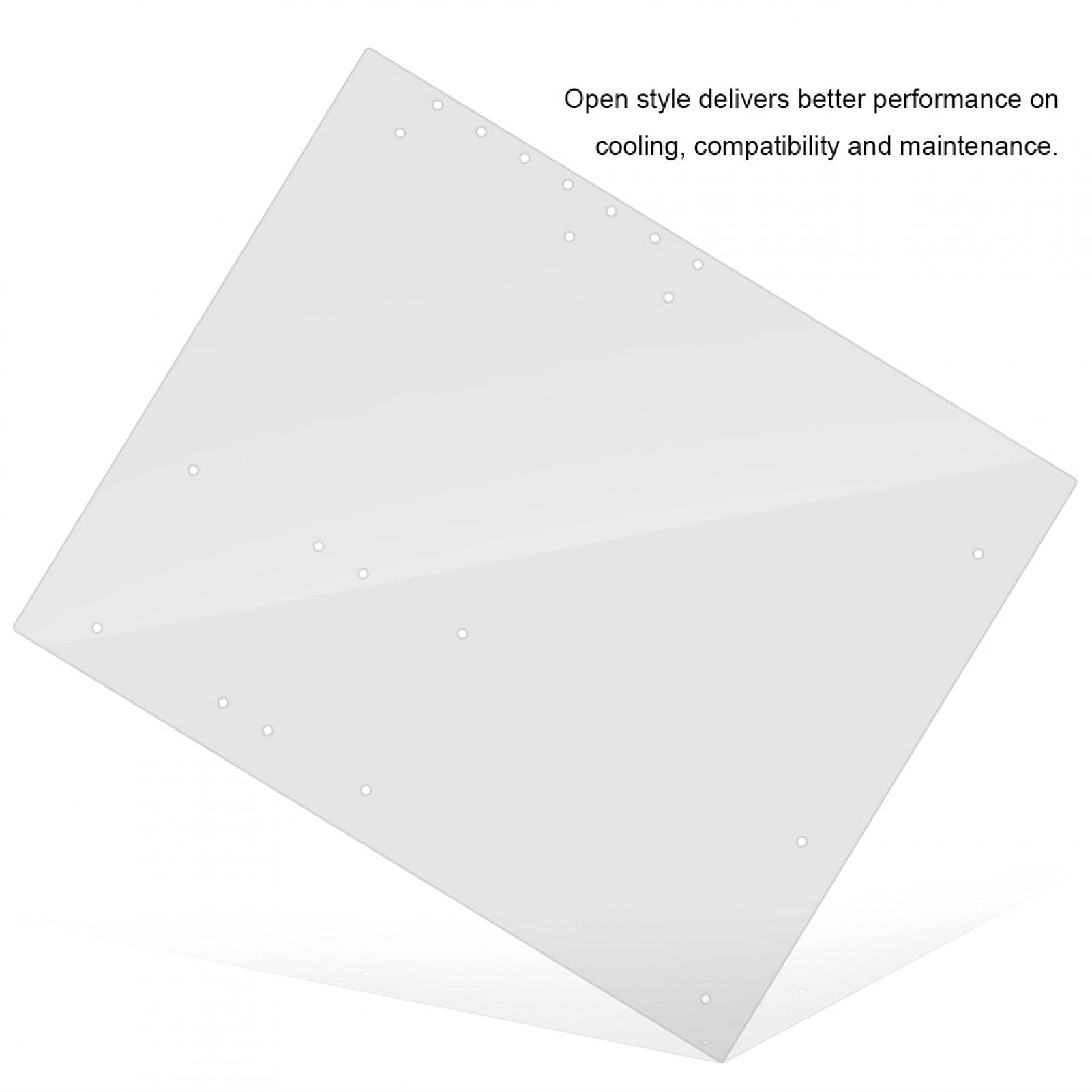 Kuuleyn Clear Acrylic Open Frame Computer Case - DIY ATX Motherboard Stand for Gaming PC Builds | Transparent Acrylic Base for Custom PC, Workstation & Home Office Setup