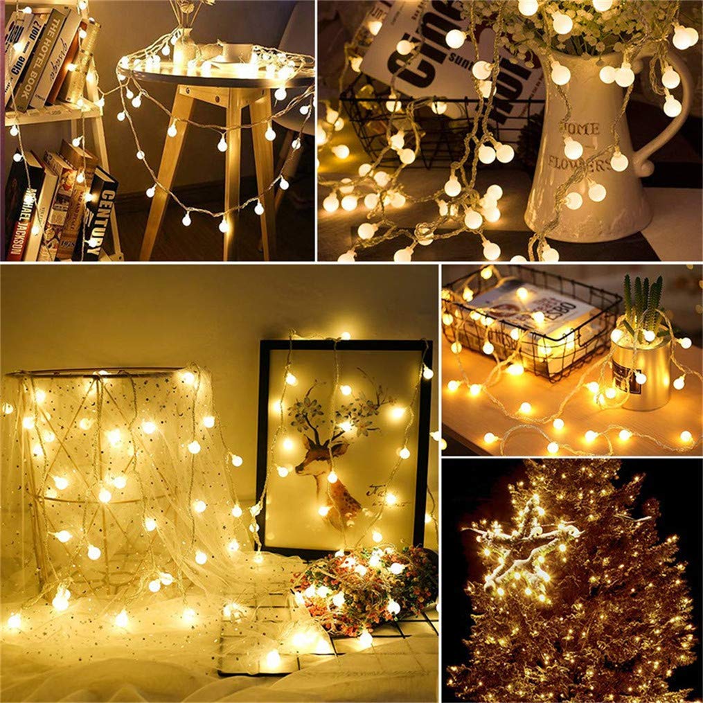 10ft/3m 20 LED Plug-in String Lights - Warm White Fairy Lights for Birthday, Christmas, Wedding & Party Decorations | Indoor & Outdoor Use for Home, Garden, Patio, and Holiday Lighting