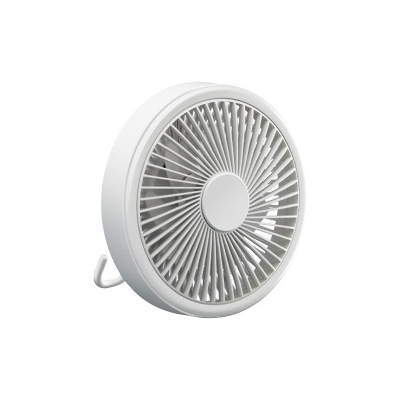 USB Rechargeable Small Ceiling Fan - Portable Dimmable Hanging Fan with Night Light for Indoor/Outdoor, Bedroom, Office, Camping & Desktop Use - Multi-Function Mini Fan