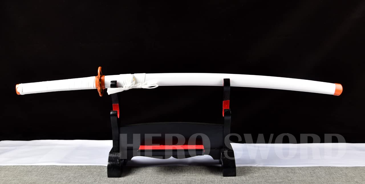 Handmade Demon Slayer Katana - 1060 Carbon Steel Full Tang Samurai Sword with Real Sharp Blade | Japanese Anime Cosplay Weapon | Perfect for Collectors, Martial Arts & Anime Enthusiasts
