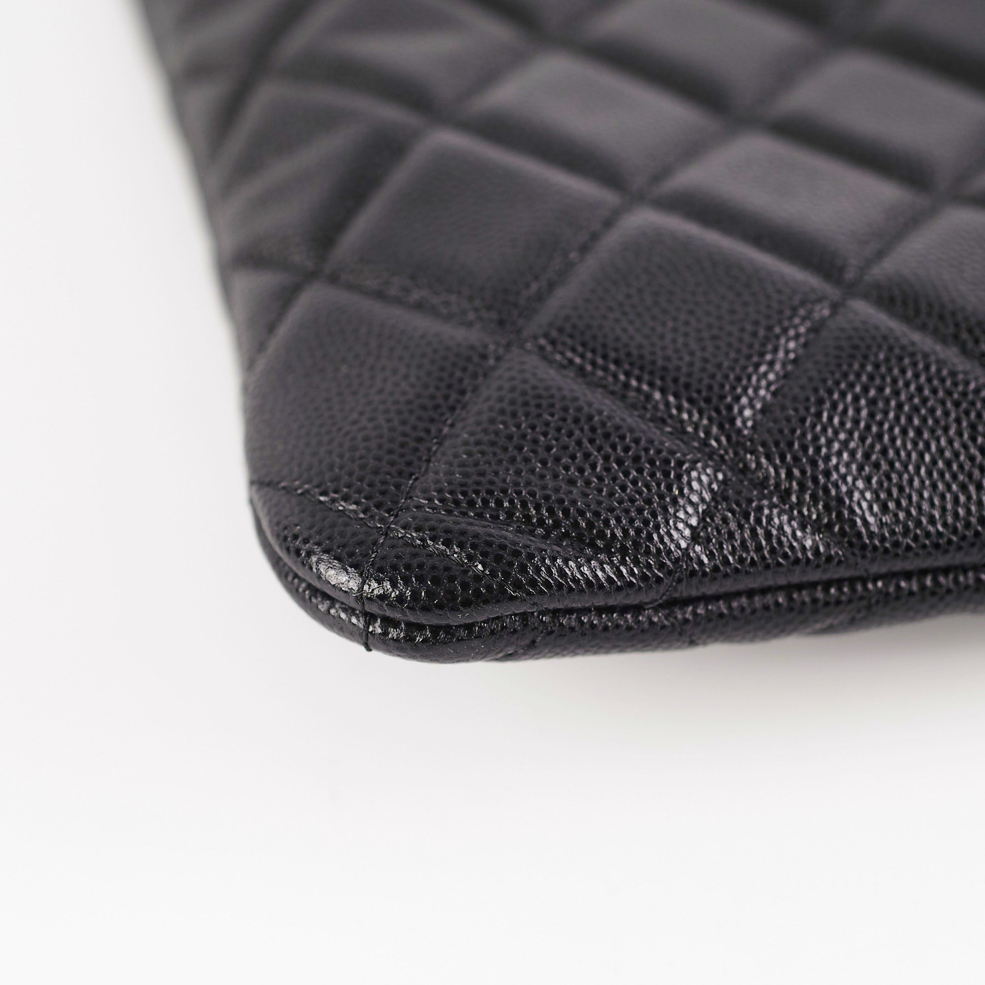 Chanel Medium Black Caviar O Case - Luxury Leather Handbag for Women, Perfect for Work, Travel & Evening Events