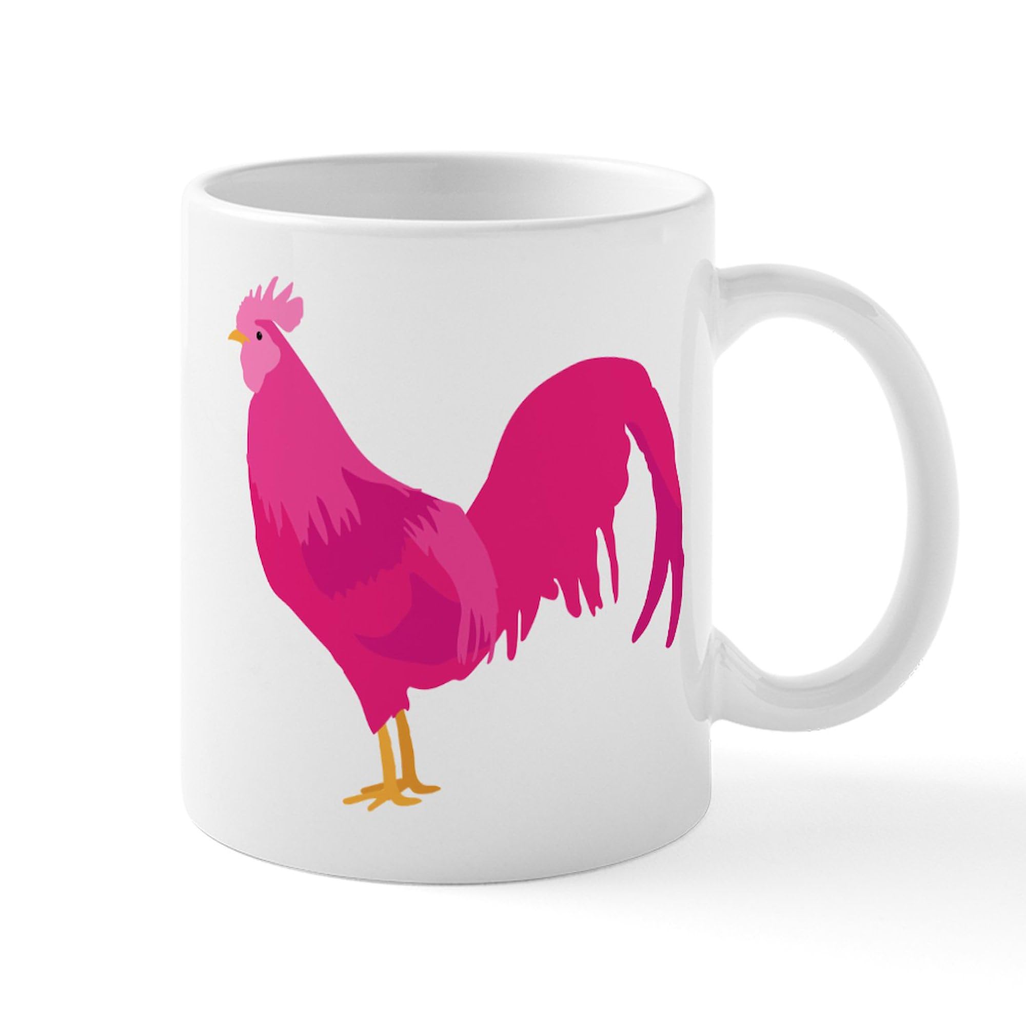 Pink Rooster Ceramic Coffee Mug 11 oz (325 ml) - Perfect for Home, Office, or Gift - Cute & Durable Coffee Cup for Tea, Hot Chocolate, or Coffee Lovers