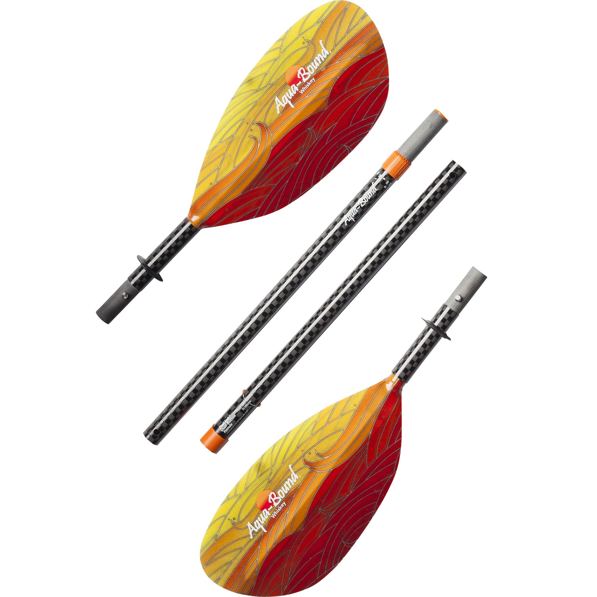 Aqua Bound Whiskey Fiberglass Straight Shaft 4-Piece Kayak Paddle - Lightweight & Durable Kayaking Gear for Touring, Fishing & Recreational Paddling