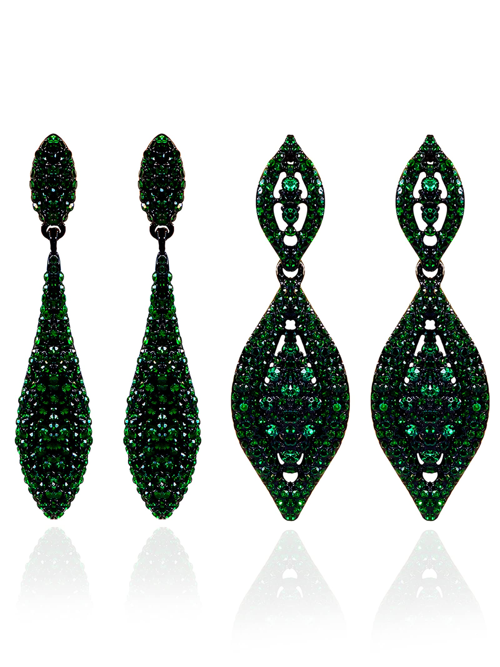 Sparkly Rhinestone Earrings for Women - Crystal Chandelier Dangle Earrings | Wedding, Bridal, Prom Jewelry | Perfect for 2025 Dances & Formal Events