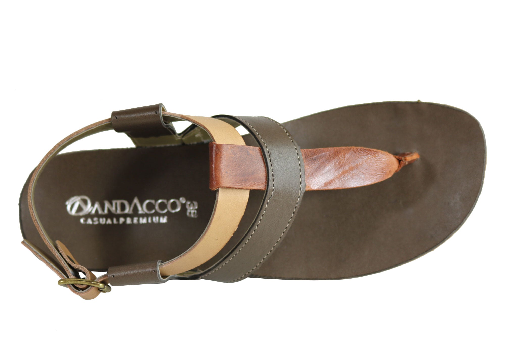 Andacco Yory Women's Comfortable Flat Leather Sandals - Brazilian Made Casual Shoes for Walking, Travel & Summer Outfits