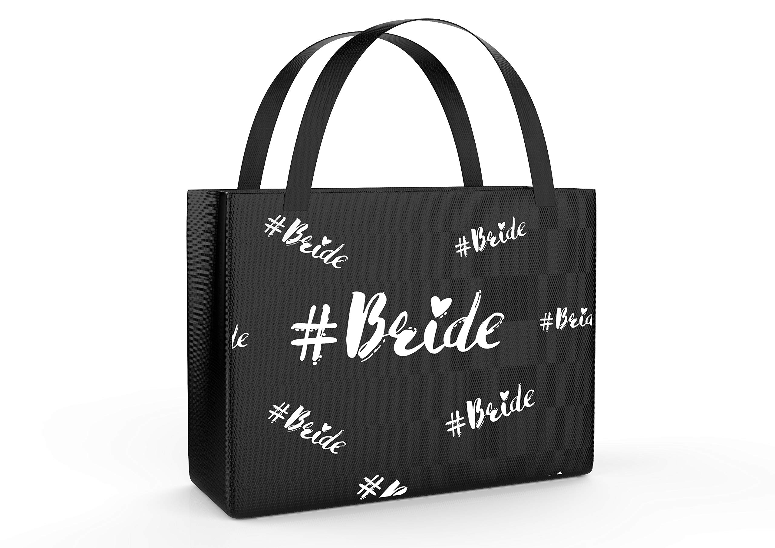 Bridesmaid Tote Bags 12x13 Inch - 5 Pack Wedding Party Gift Set for Bride Tribe, Team Bride Accessories & Bachelorette Party - Perfect for Bridal Shower, Wedding Prep & Girls' Getaway