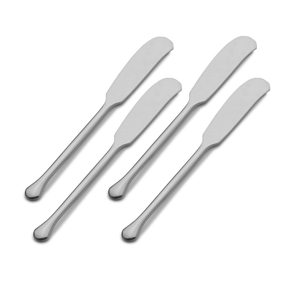 Geneva Forged Stainless Steel Butter Knife Set of 4 - Premium Cheese & Jam Spreaders for Entertaining, Brunch, and Gourmet Dining