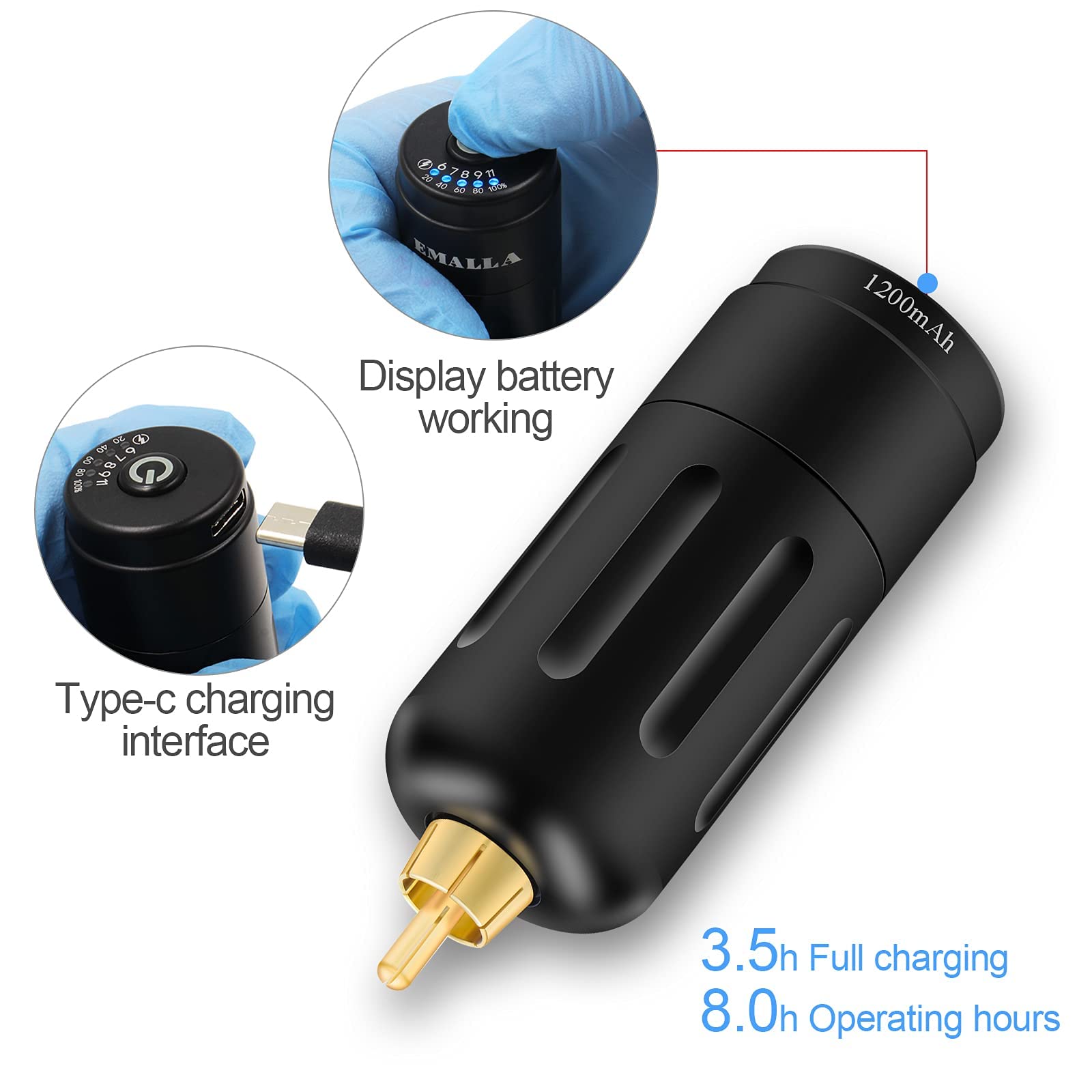 Mini Power Supply for Makeup Rotary Machine Pen - RCA Connection Power Adapter | Professional Tattoo & Permanent Makeup Equipment Accessories | Perfect for Tattoo Artists & Beauty Salons