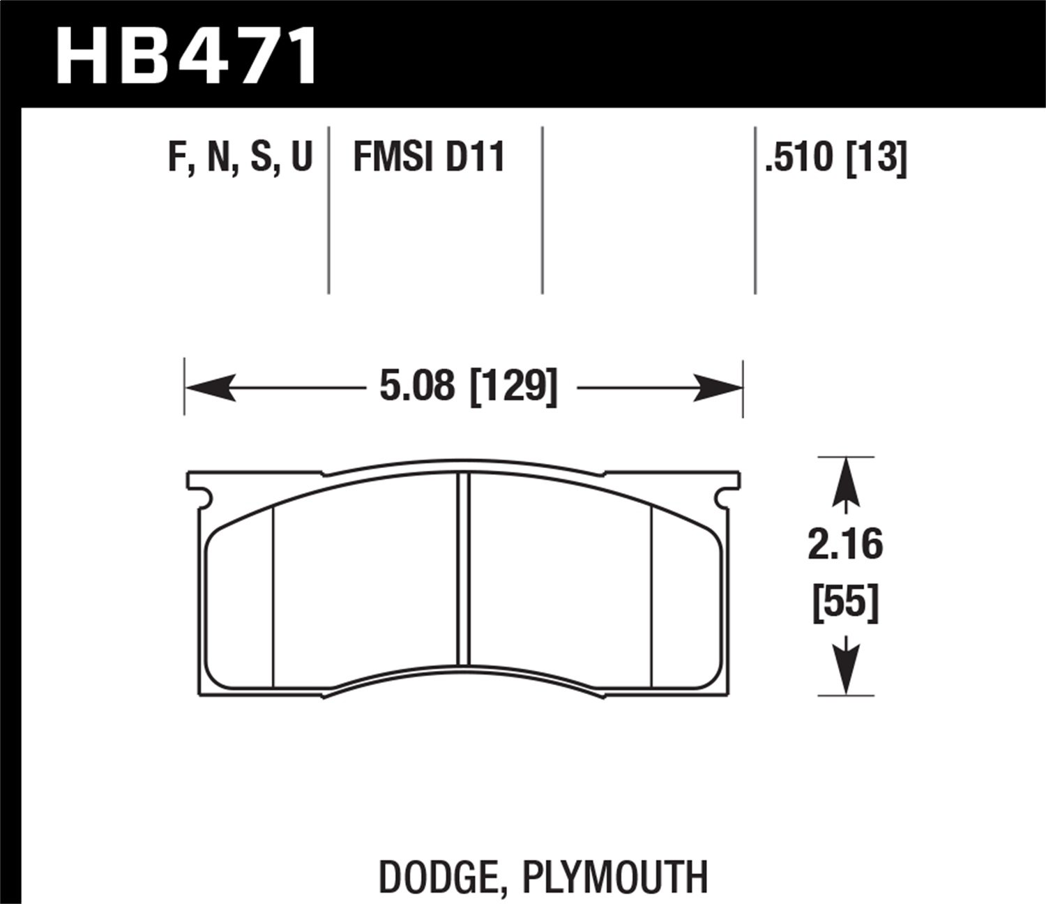 HB471F.510 HPS Performance Street Brake Pads - High Performance Ceramic Brake Pads for Cars & Trucks | Perfect for Daily Commuting, City Driving & Highway Use