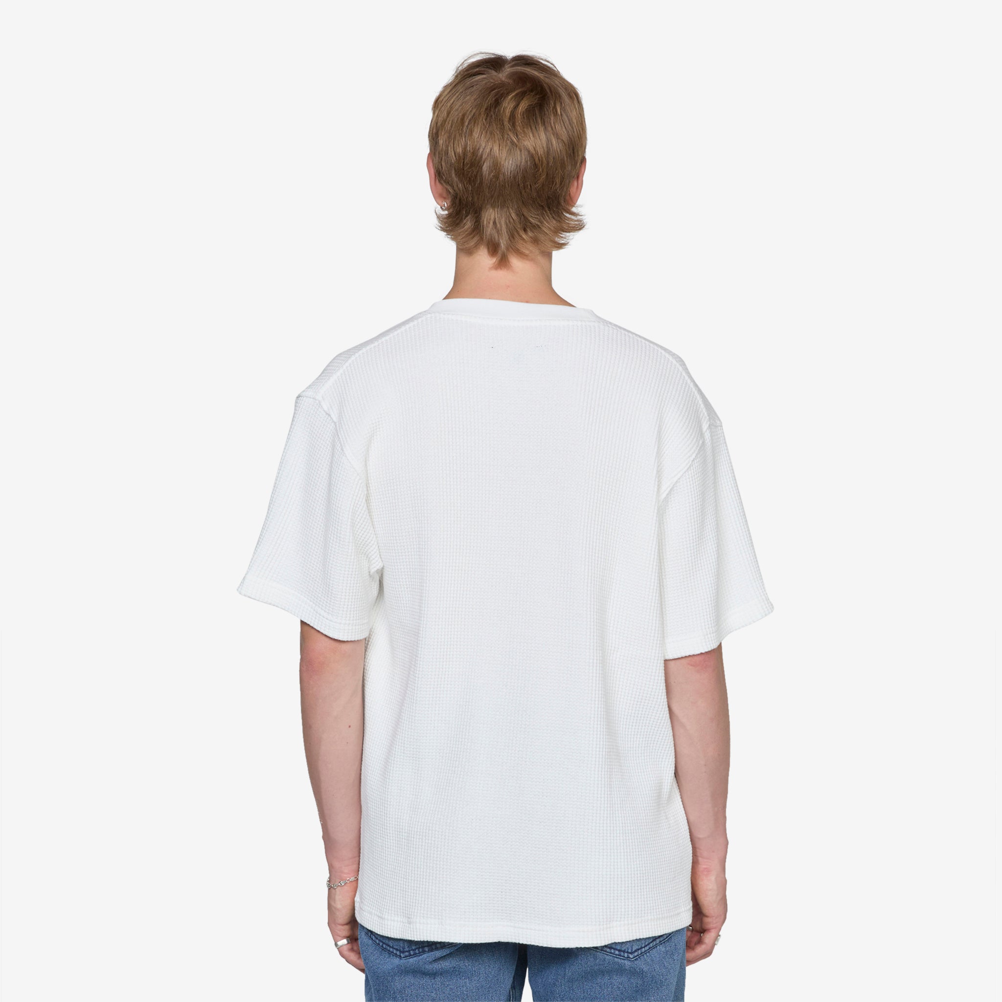 Twitch Waffle T-Shirt for Men & Women - Soft Cotton White Tee with Unique Waffle Texture | Perfect for Gaming, Streaming & Casual Wear