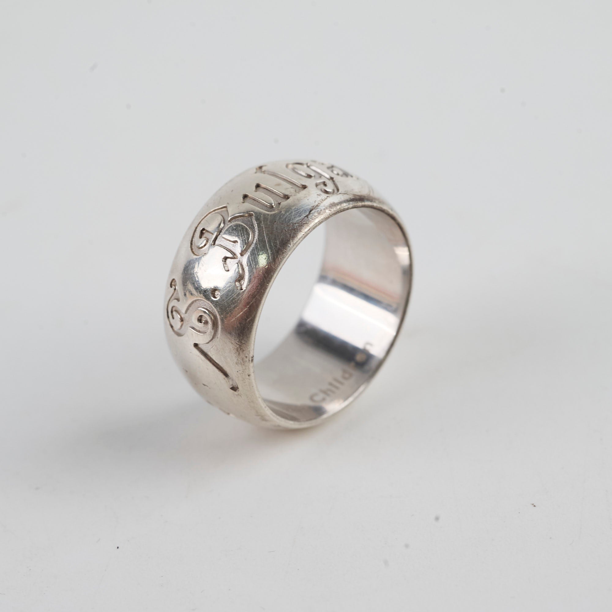 Bvlgari Save The Children Sterling Silver Ring - Size 56 (US 7.5) - Elegant Charity Jewelry for Women - Perfect for Gifts, Weddings & Special Occasions