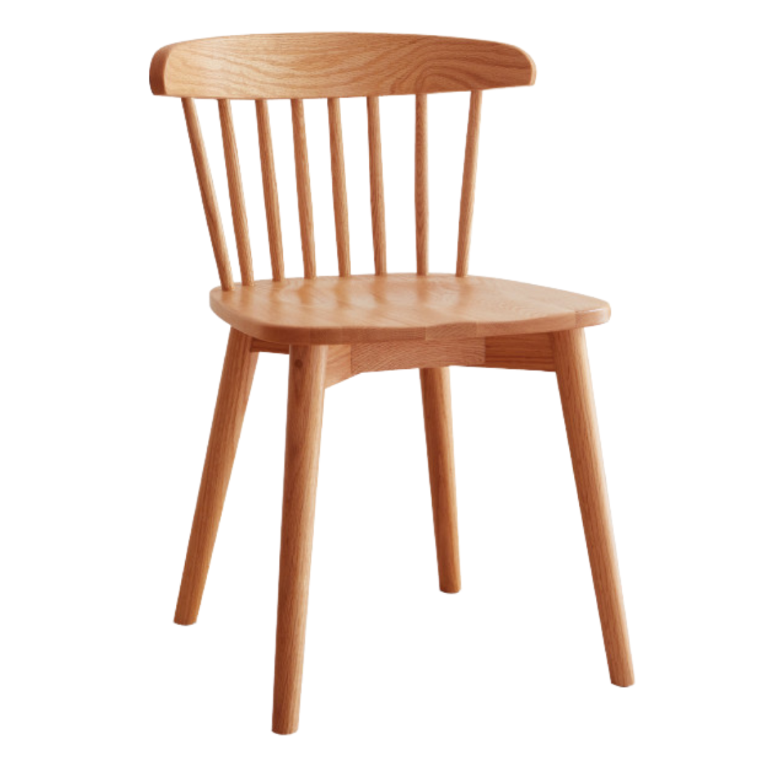 Solid Wood Windsor Chair Set of 4 - Oak, Cherry & Black Walnut - Perfect for Dining Room, Kitchen or Farmhouse Decor