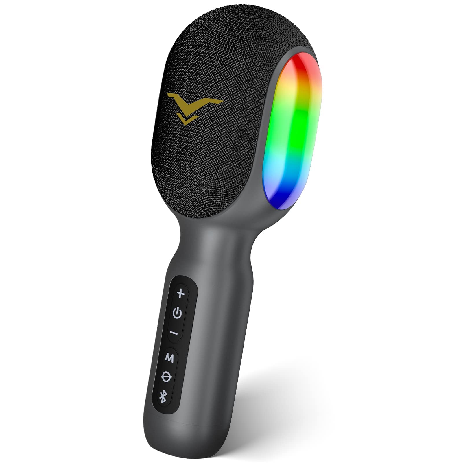 Wireless Bluetooth Karaoke Microphone - 5-in-1 Portable Handheld Mic Speaker with Dynamic RGB Lights | Mini Karaoke Machine for Car, Travel, Home Party, Music Recording & Duet Singing | Perfect Gift for Kids & Adults | Great for Road Trips, Birthday Parties & Family Gatherings