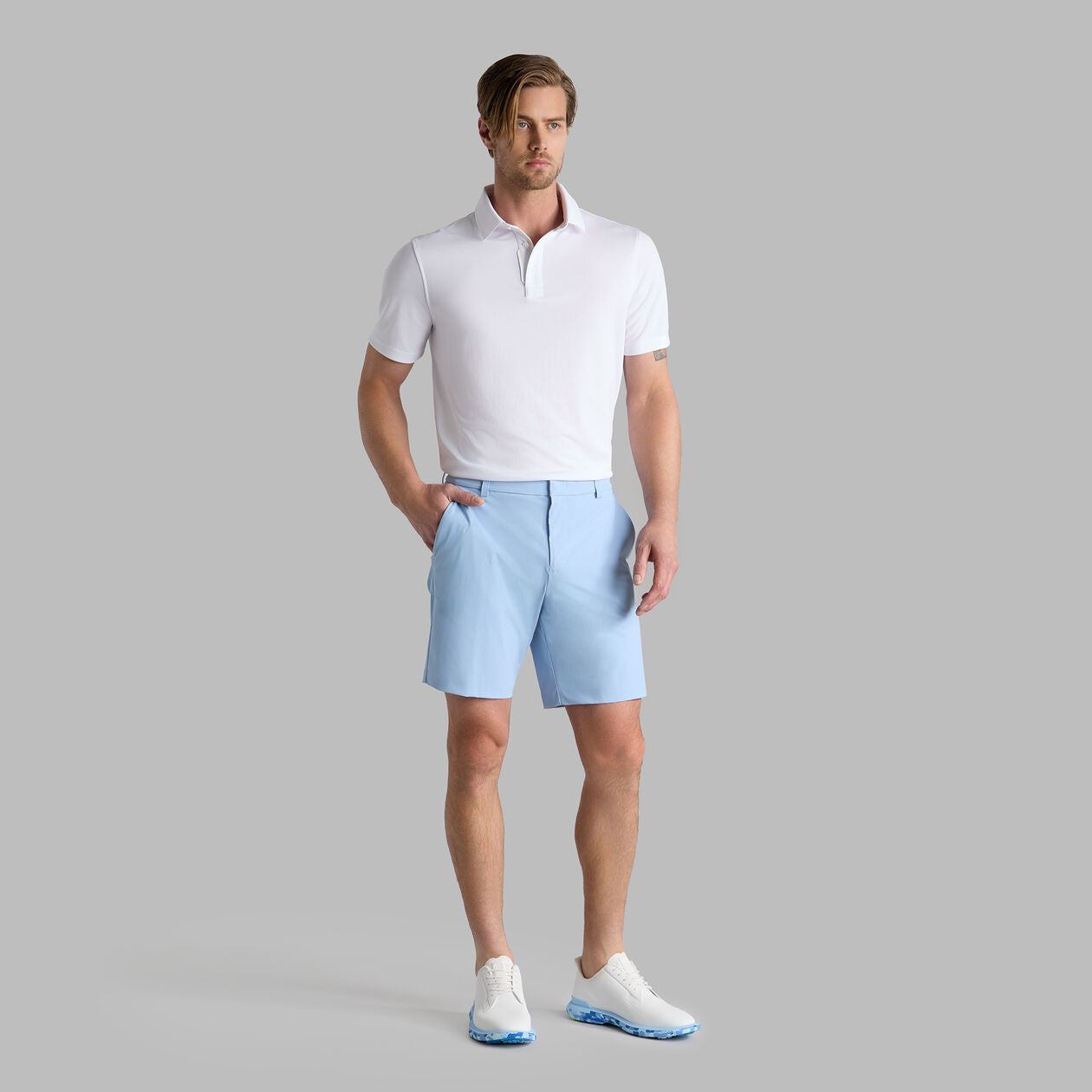 G/FORE Men's Everyday Solid Performance Shorts - Lightweight, Quick-Dry & Comfortable for Golf, Running & Casual Wear