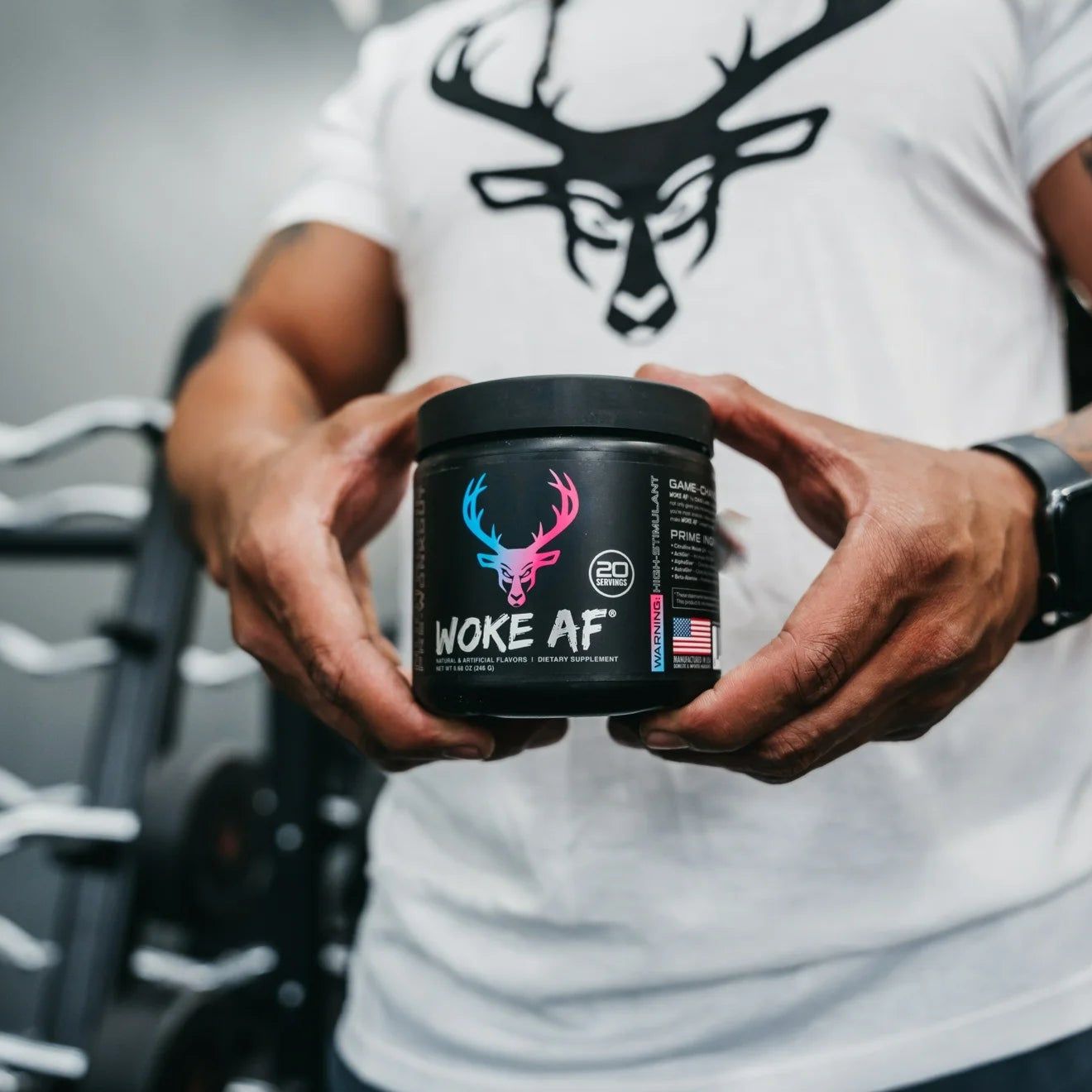 Bucked Up Woke AF 260g Pre-Workout Powder - Energy & Focus Booster for Gym, Fitness & Bodybuilding | Vegan & Keto Friendly Supplement