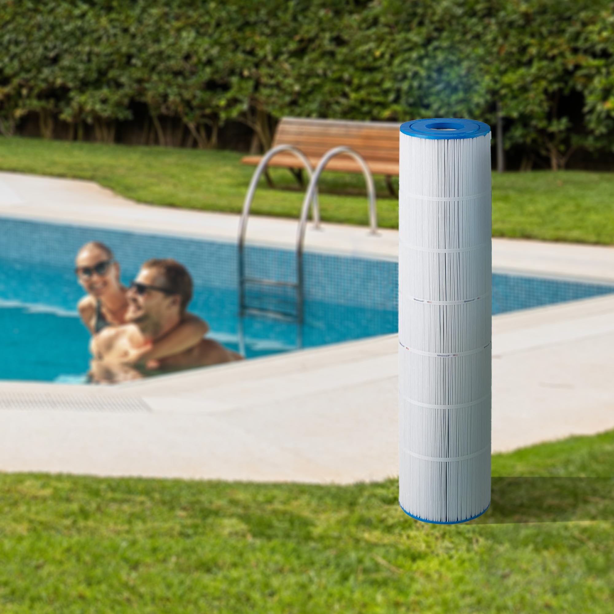Unicel C-7490 Replacement Pool Filter Cartridge 137 Sq Ft - 176 Pleats, Compatible with Hayward Pool Cleaners (4 Pack) - Perfect for Inground & Above Ground Swimming Pool Maintenance