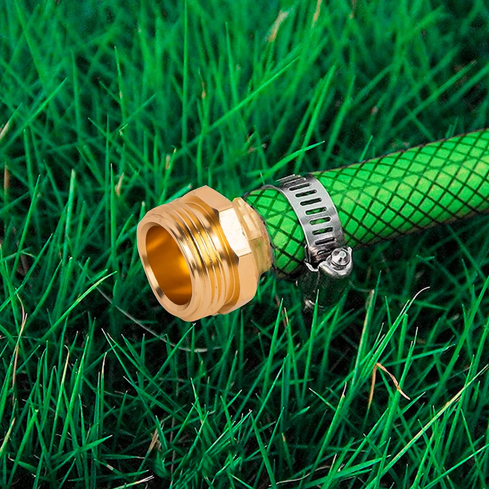 Hourleey 6-Pack Garden Hose Repair Connector with Clamps - Universal Fit for 3/4