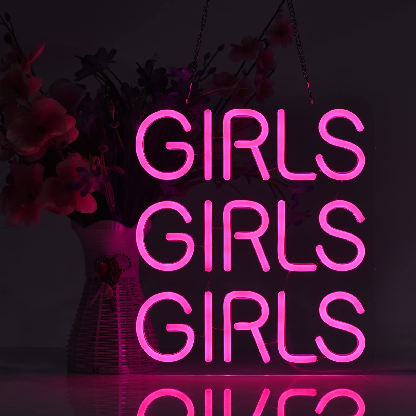 Custom Pink LED Neon Sign for Girls - Beer Bar Wall Art Decor with Dimmer, Perfect for Bedroom, Office, Hotel, Pub, Cafe, Man Cave & Game Room | Durable Neon Lights for Home & Business Decor