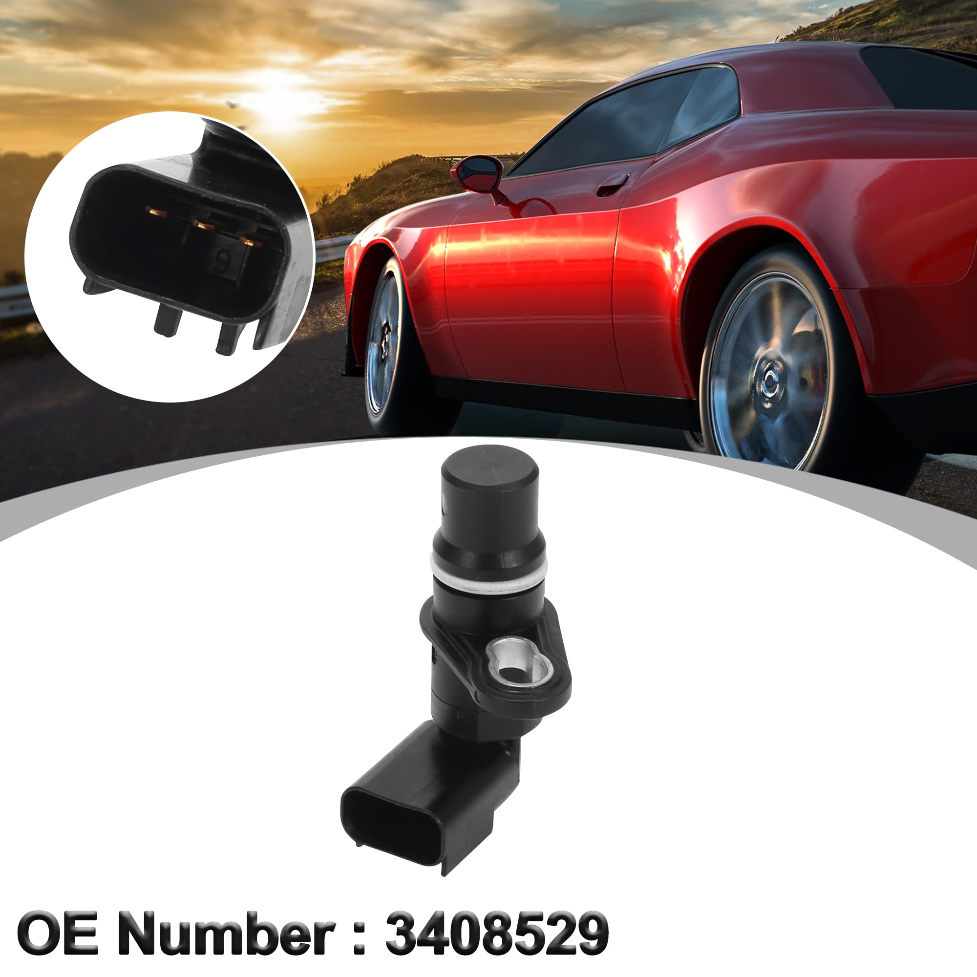 X AUTOHAUX 3408529 Camshaft Position Sensor Compatible with Dodge Ram 3500 2007-2016 - Replace Faulty Sensor for Smooth Engine Performance & Fuel Efficiency - Perfect for Off-Roading, Towing & Daily Commuting
