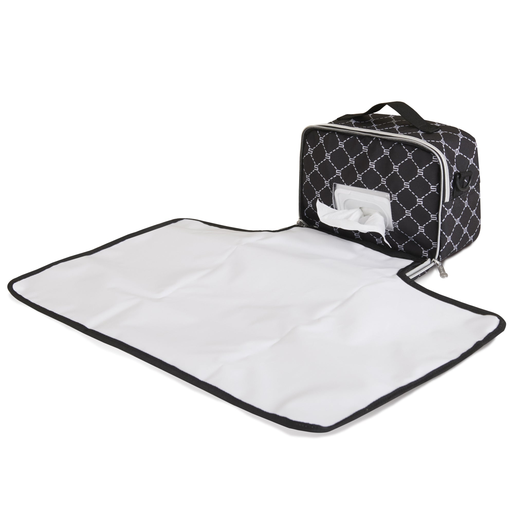 Portable Diaper Changing Bag - Waterproof Travel Baby Changing Station with Insulated Pocket & Wipes Case - Perfect for On-the-Go Parents, Air Travel, and Outdoor Adventures