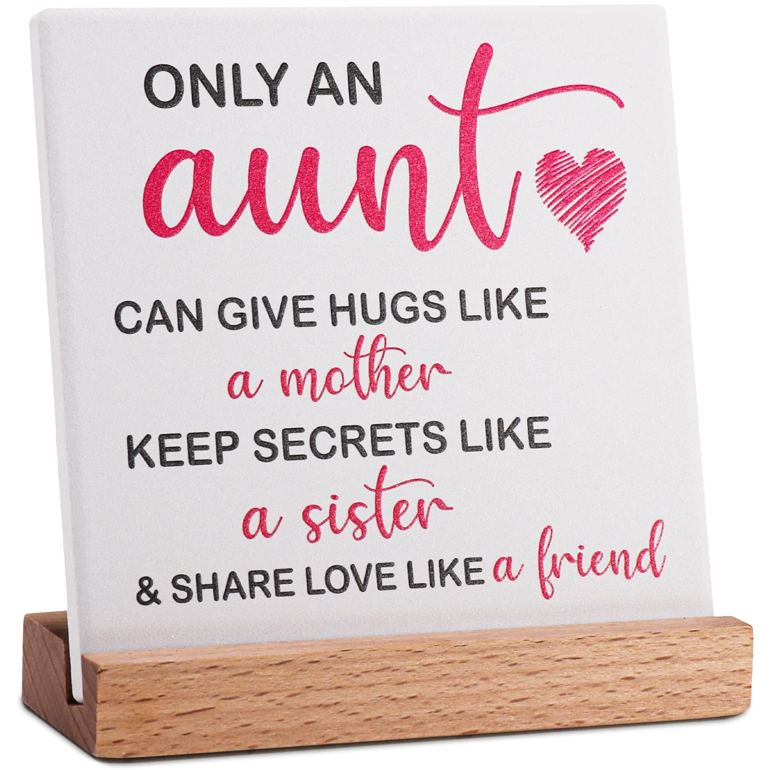 Personalized Aunt Gifts from Niece & Nephew - Engraved Office Plaque Sign for Women Birthday - Perfect for Best Auntie - Ideal for Office Decor, Birthday Surprises & Family Appreciation Gifts