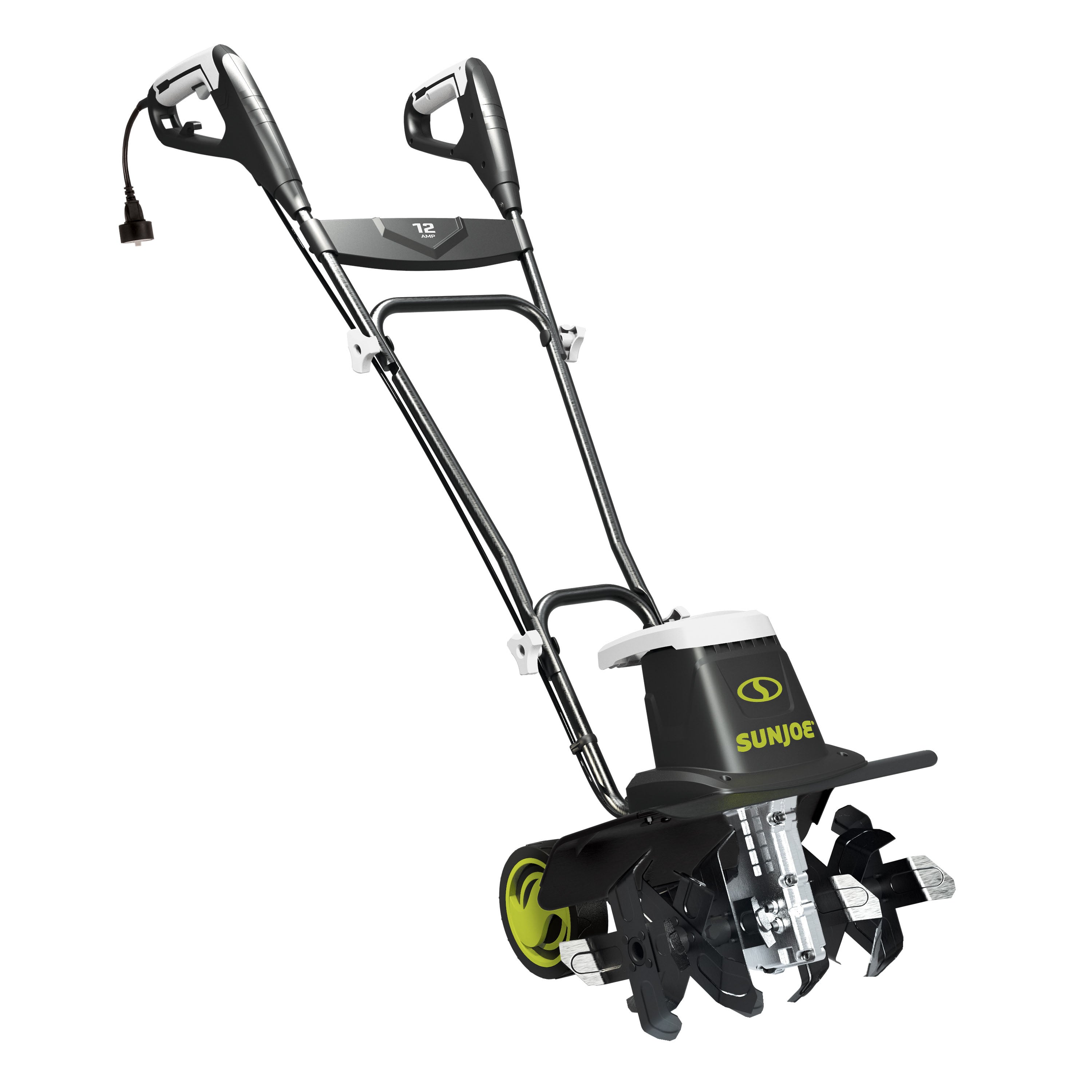 Sun Joe TJ603E 16-Inch 12-Amp Electric Garden Tiller & Cultivator with 3-Position Height Adjustment - Perfect for Soil Aeration, Weed Control, and Garden Bed Preparation