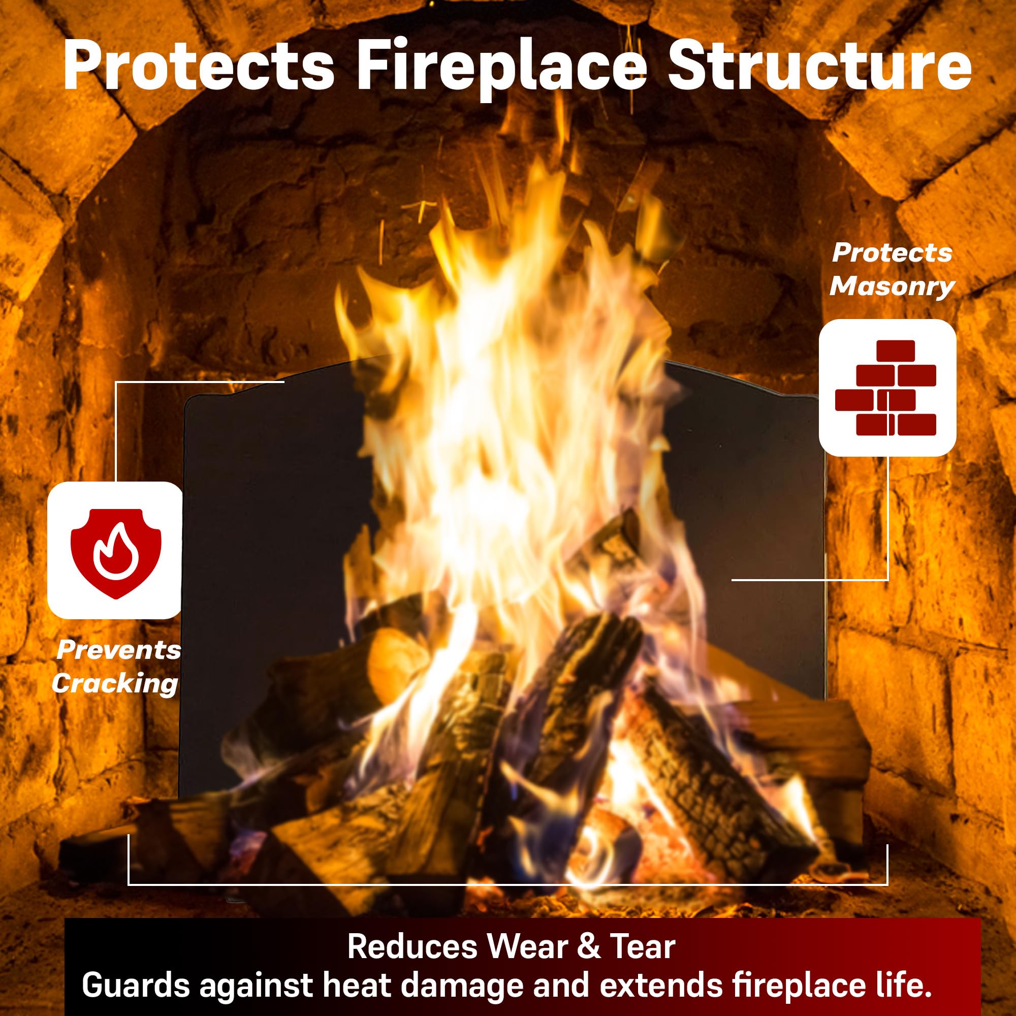 RF-6 Reflective Fireback for Fireplaces – 26