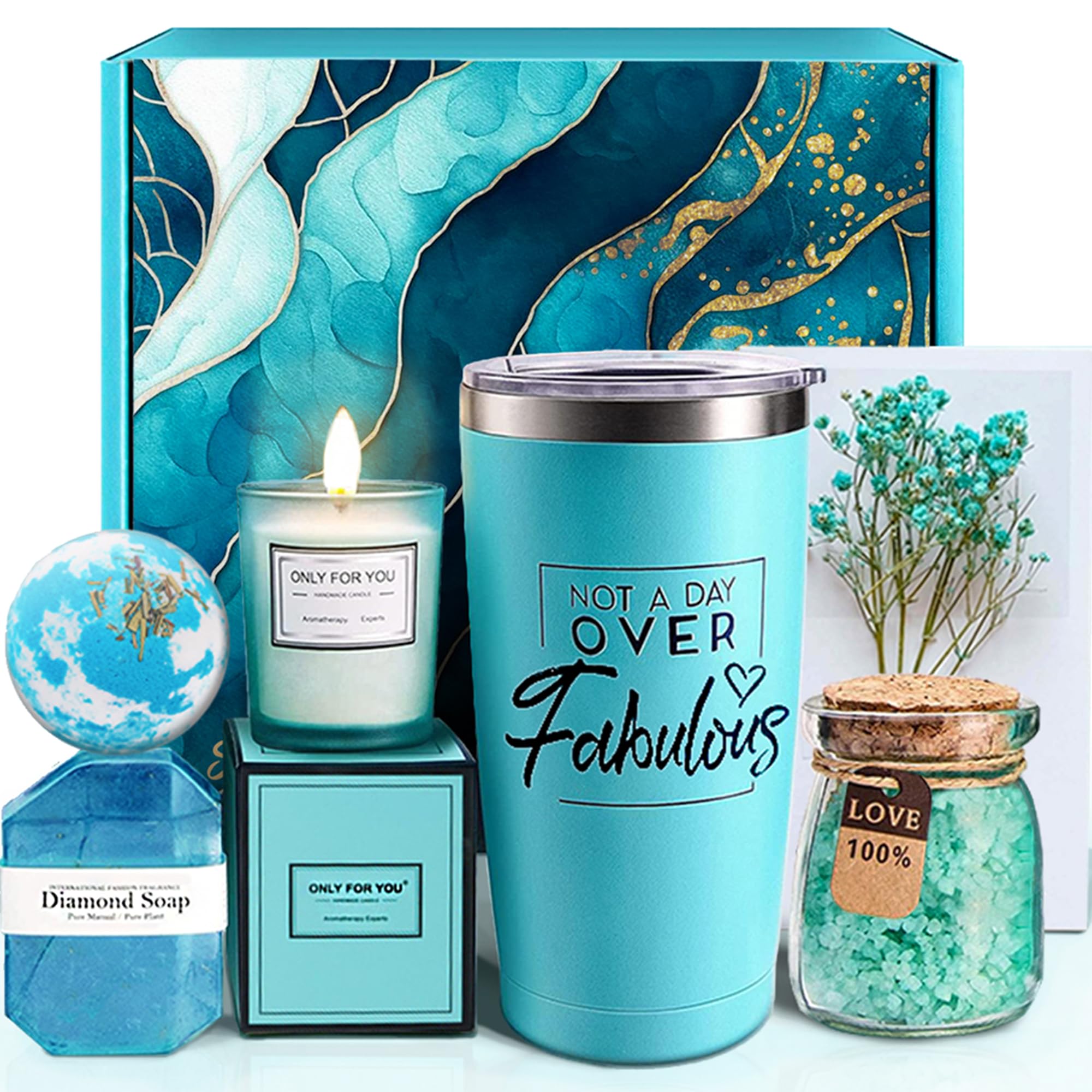 Relaxing Spa Gift Basket Set for Women - Perfect Birthday, Christmas, Mother's Day, Teacher Appreciation, Nurse Week, or Coworker Gifts - Ideal for Mom, Sister, Wife, Best Friend, and Self-Care Moments at Home or Office