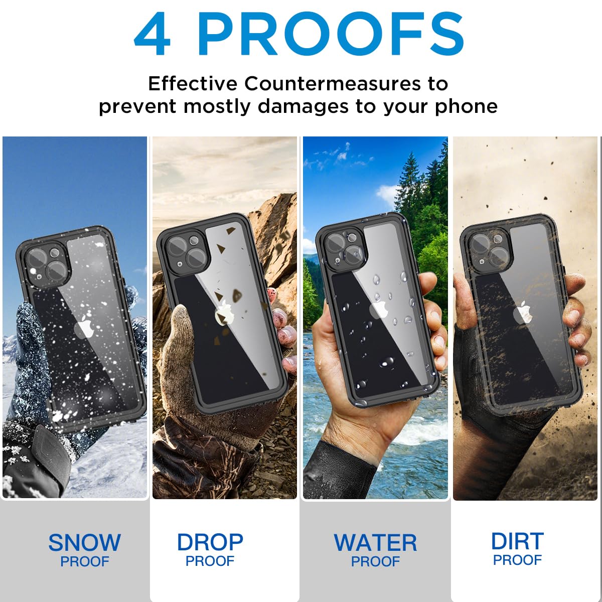 AICase Waterproof Case for iPhone 15 (6.1