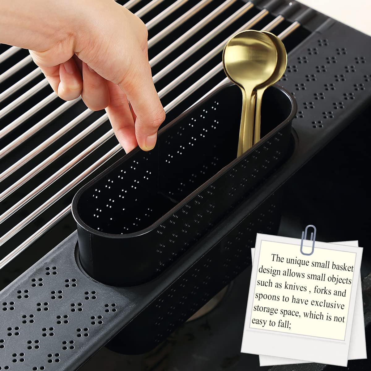 Berglander Stainless Steel Over The Sink Dish Drying Rack - 17.5