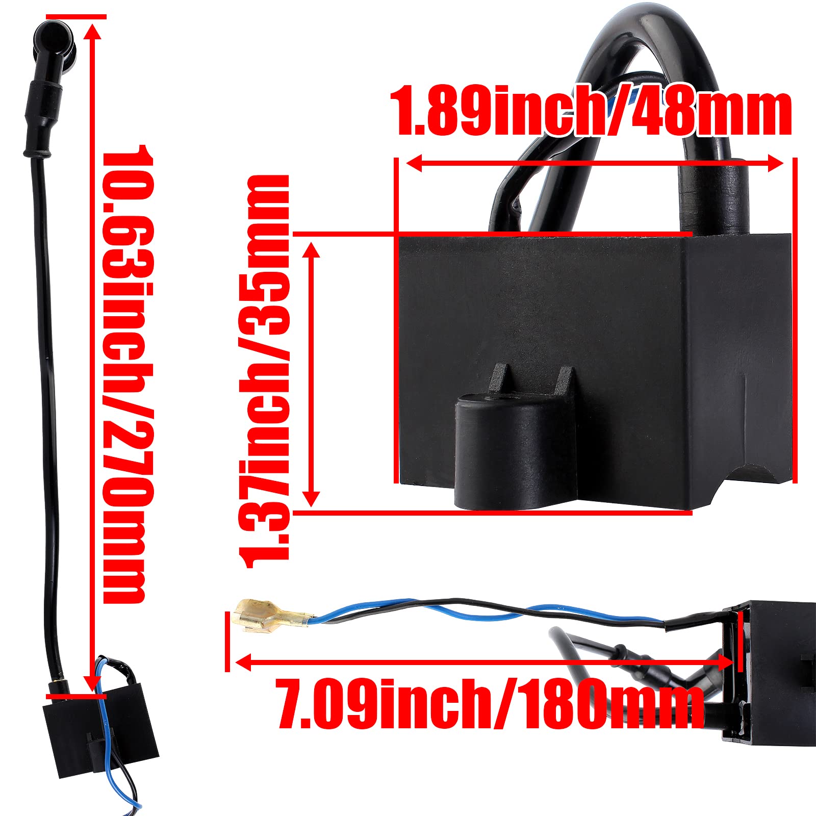 High Performance CDI Ignition Coil & Magneto Coil Spark Plug for 49cc-80cc 2-Stroke Engines - Compatible with Motorized Bicycles, Pocket Bikes & Mini Mopeds - Perfect for Engine Repair, Maintenance & Performance Upgrades